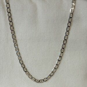 NEW 925 Italy Sterling Silver Gucci Mariner Chain Necklace 10grams